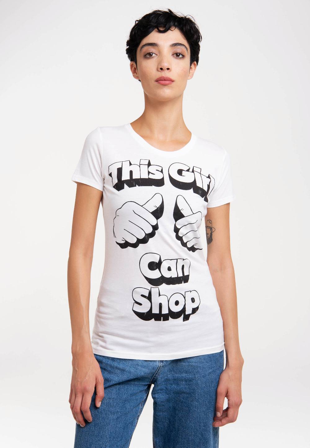 Logoshirt This Girl Can Shop - T-Shirt Print - Damen Bis zu 50% Rabatt