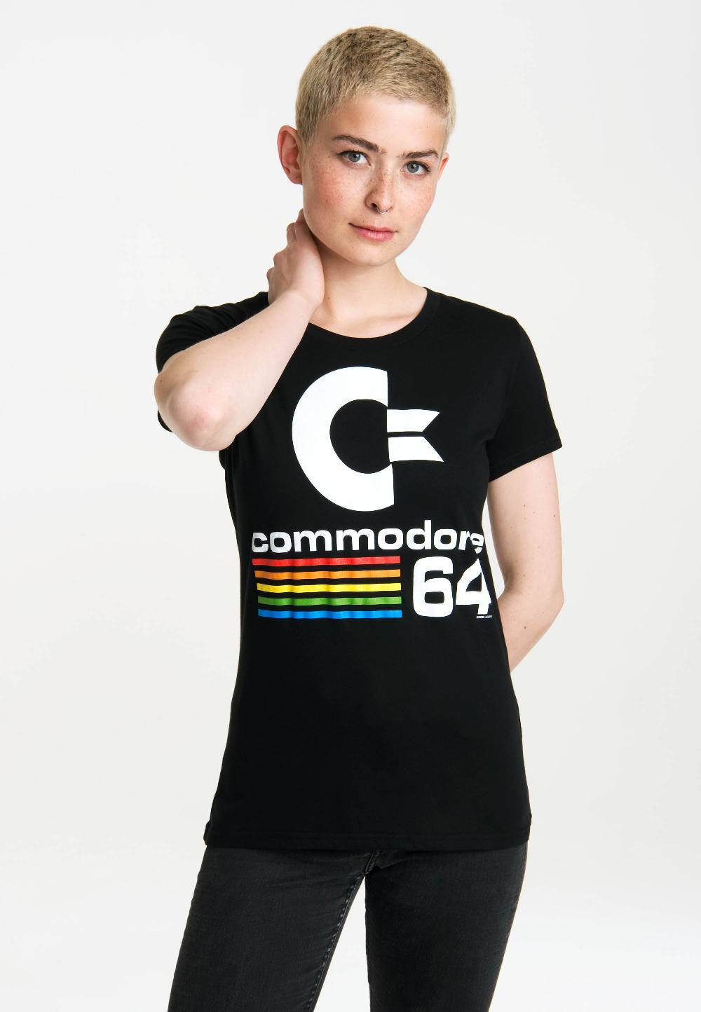 Logoshirt Commodore 64 - C64 Logo - T-Shirt Print - Damen Super Rabatt