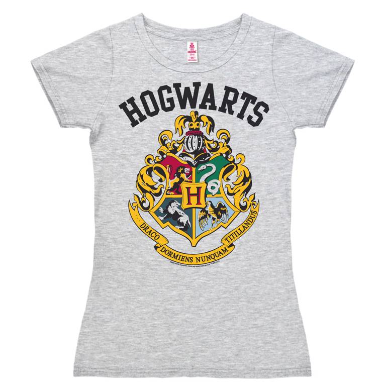 Logoshirt Harry Potter - Hogwarts Logo - T-Shirt Print - Damen Fabrikladen