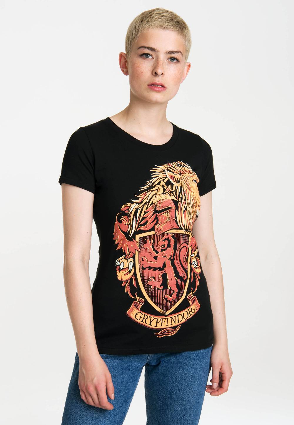 Logoshirt Harry Potter - Gryffindor Logo - Löwe - T-Shirt Print - Damen Begrenzt auf 3 Tage