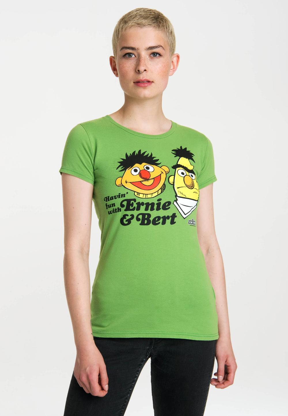Logoshirt Ernie & Bert - Havin' Fun - Vintage - T-Shirt Print - Damen Limitierter Zeitrabatt
