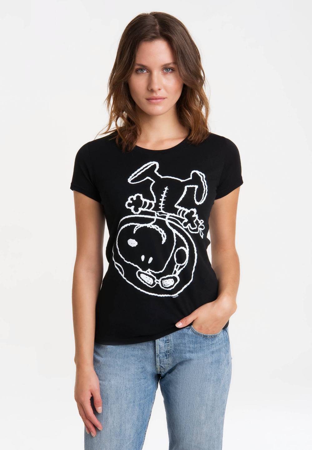 Logoshirt Peanuts - Snoopy - Astronaut - T-Shirt Print - Damen Preisnachlass
