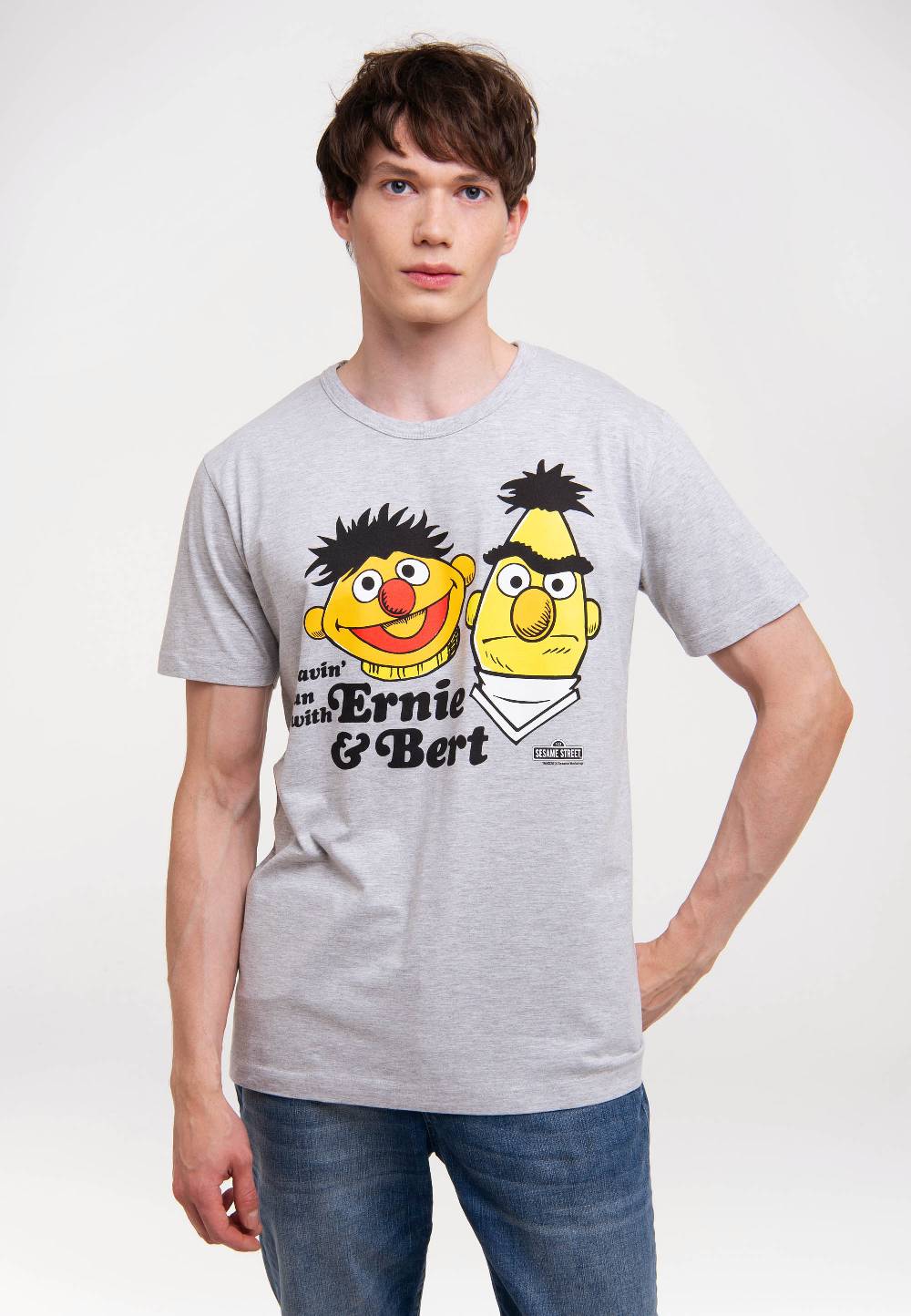 Logoshirt Sesamstrasse - Ernie & Bert - Havin' Fun - T-Shirt Print - Herren Heißer Verkauf