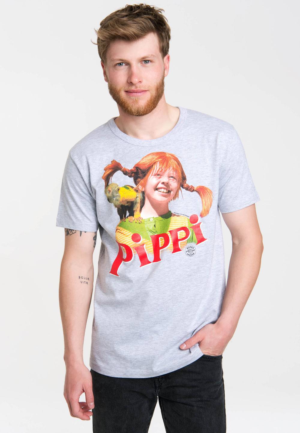 Logoshirt Pippi Langstrumpf & Herr Nilsson - T-Shirt Print - Herren Sonderangebote