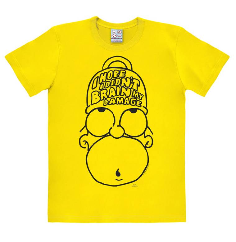 Logoshirt The Simpsons - Homer Simpson - Brain My Damage - T-Shirt Print - Herren VIP-Rabatte