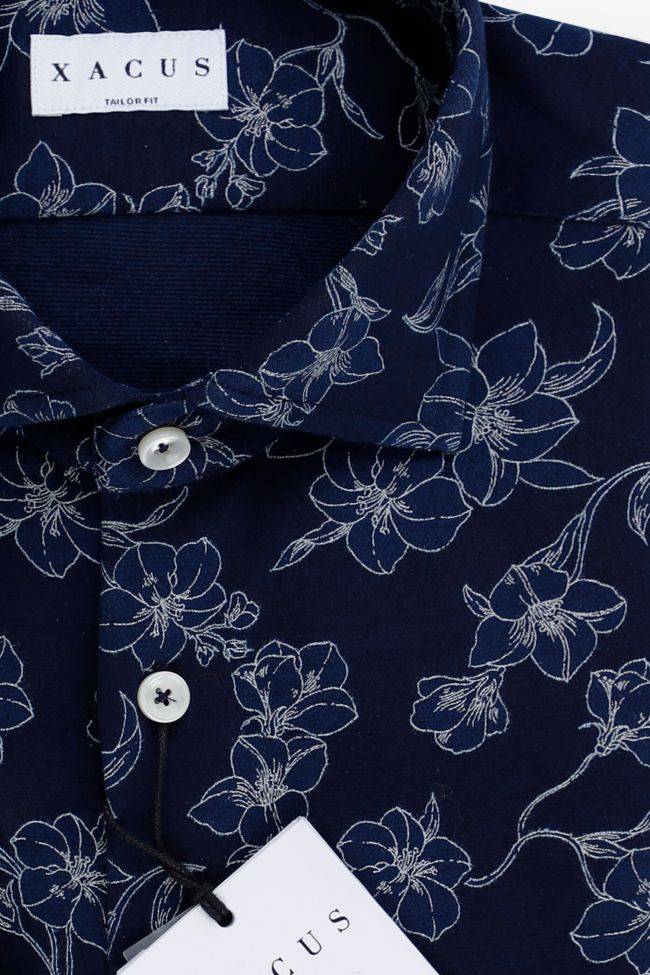 ﻿xacus Hemd Herren Xacus Regular Muster 100% Baumwolle kragen Italienisch Lange Ärmel Versandkostenfrei