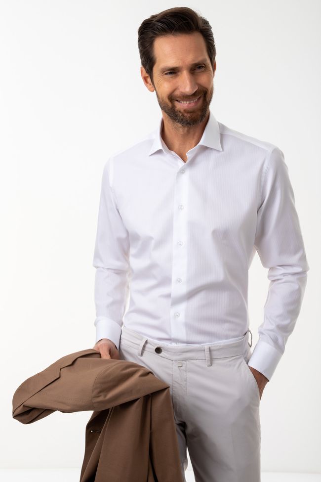 aplomb Hemd Herren Aplomb Slim Einfarbig 100% Baumwolle kragen Französisch Lange Ärmel Exklusivangebot