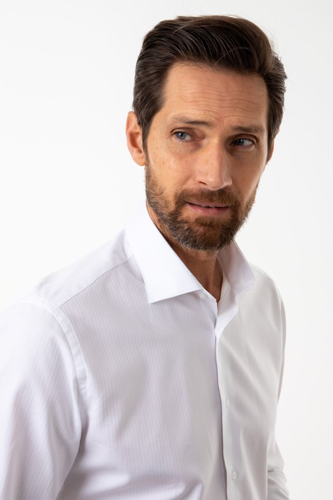 aplomb Hemd Herren Aplomb Slim Einfarbig 100% Baumwolle kragen Französisch Lange Ärmel Exklusivangebot