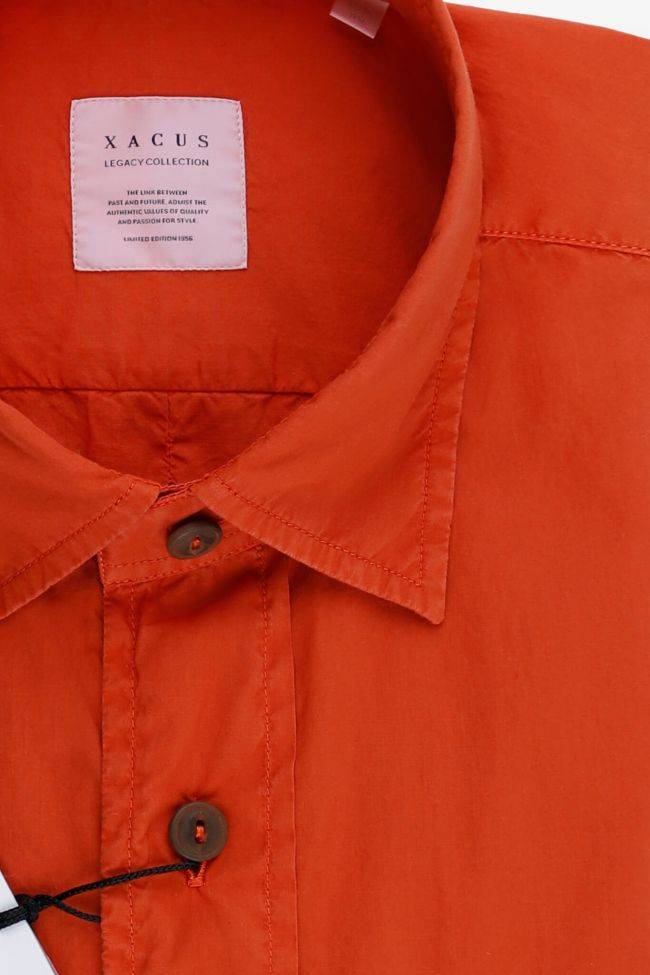 xacus Hemd Herren Xacus Regular Einfarbig 100% Baumwolle kragen Italienisch Lange Ärmel Valentinstagsangebot