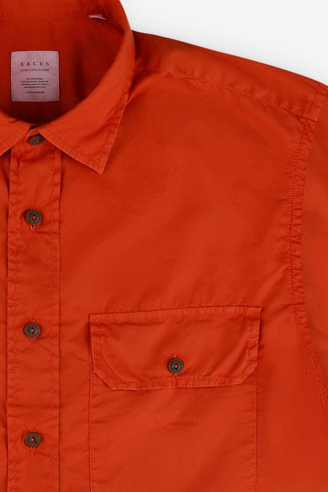 xacus Hemd Herren Xacus Regular Einfarbig 100% Baumwolle kragen Italienisch Lange Ärmel Valentinstagsangebot