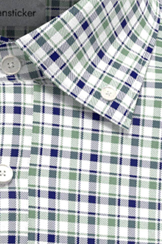 seidensticker Hemd Herren Seidensticker Regular Bügelfreie Karo kragen Button-Down Kurze Ärmel Heißer Verkauf