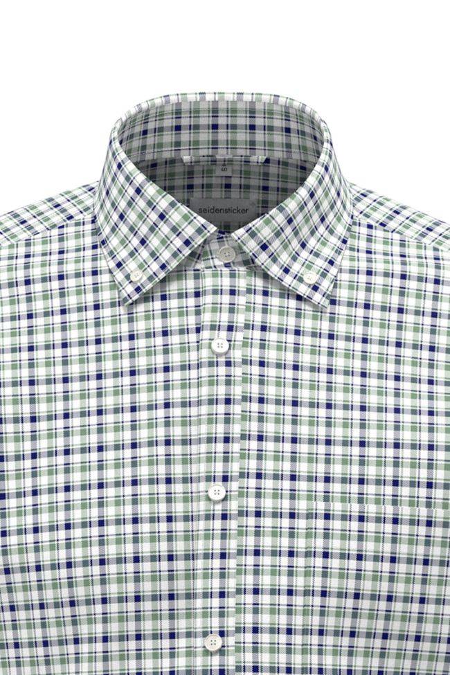seidensticker Hemd Herren Seidensticker Regular Bügelfreie Karo kragen Button-Down Kurze Ärmel Heißer Verkauf