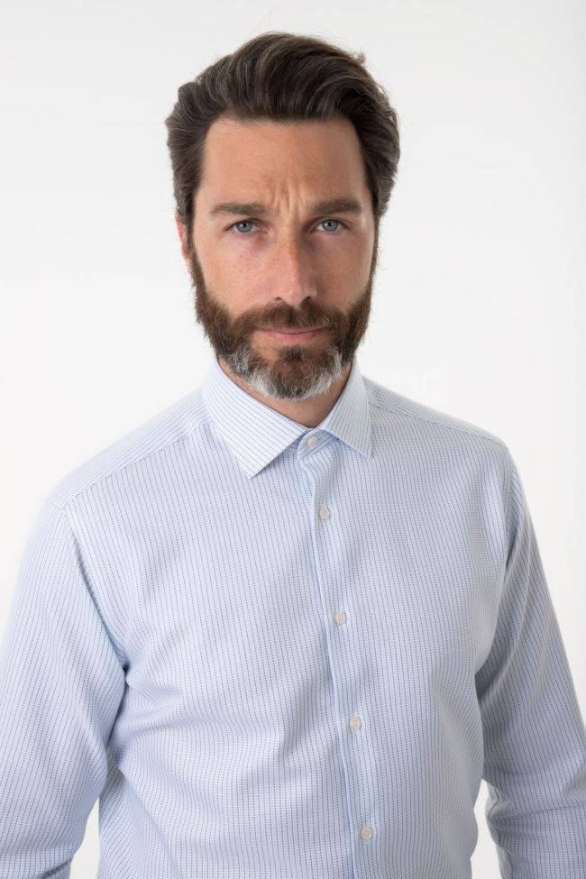 ingram Hemd Herren Ingram Regular Streifen 100% Baumwolle kragen Italienisch Lange Ärmel Top Angebot