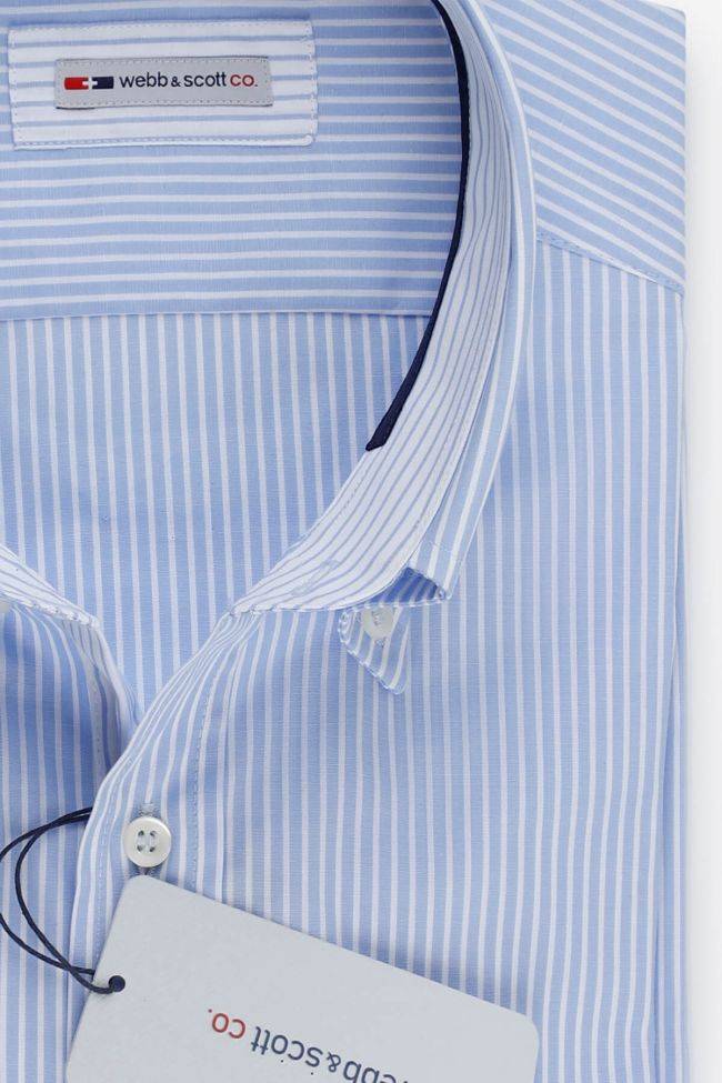 webb & scott Hemd Herren Webb & Scott Classic Streifen 100% Baumwolle kragen Button-Down Lange Ärmel Neueste Mode