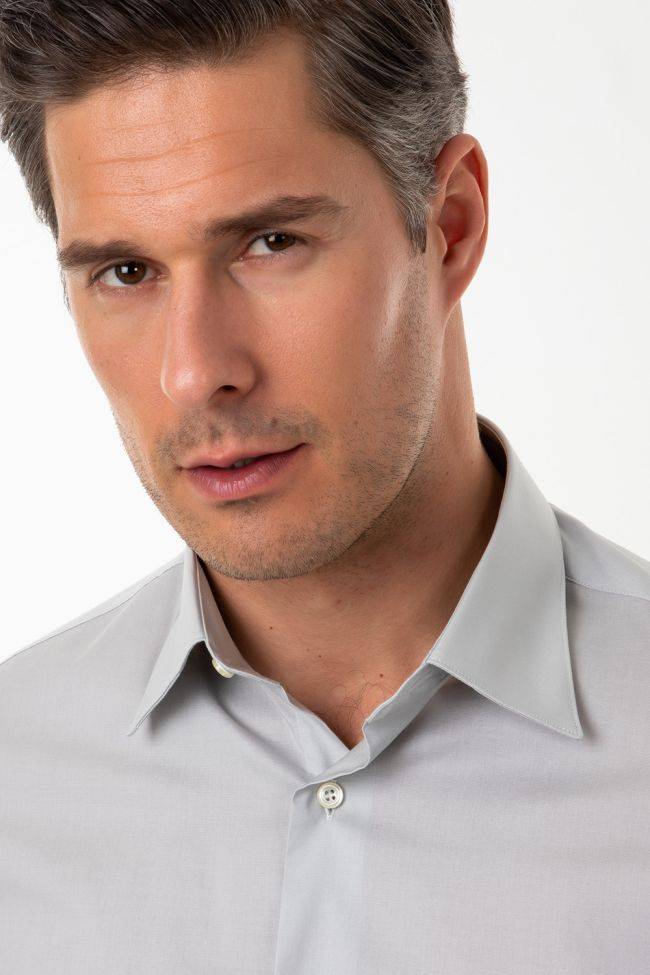 aplomb Hemd Herren Aplomb Slim Einfarbig 97% Baumwolle 3% elastan kragen Italienisch Lange Ärmel Riesige Ersparnisse
