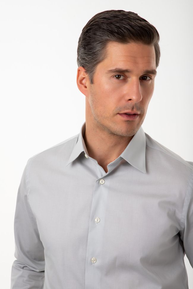 aplomb Hemd Herren Aplomb Slim Einfarbig 97% Baumwolle 3% elastan kragen Italienisch Lange Ärmel Riesige Ersparnisse