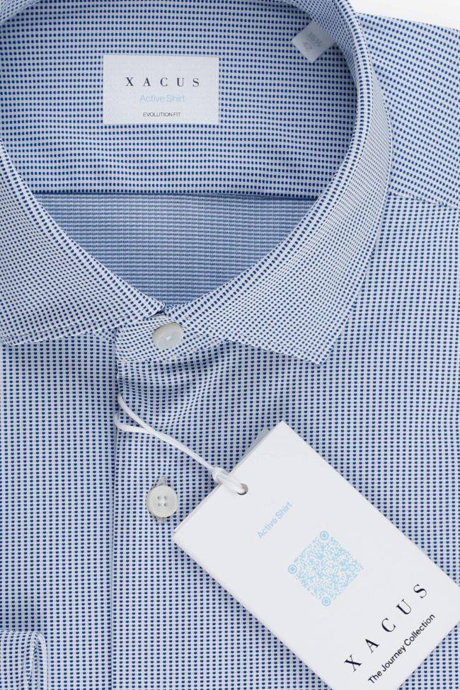 xacus Hemd Herren Xacus Classic Halb Unifarben 83% polyamide 17% elastane kragen Französisch Lange Ärmel Tiefpreis