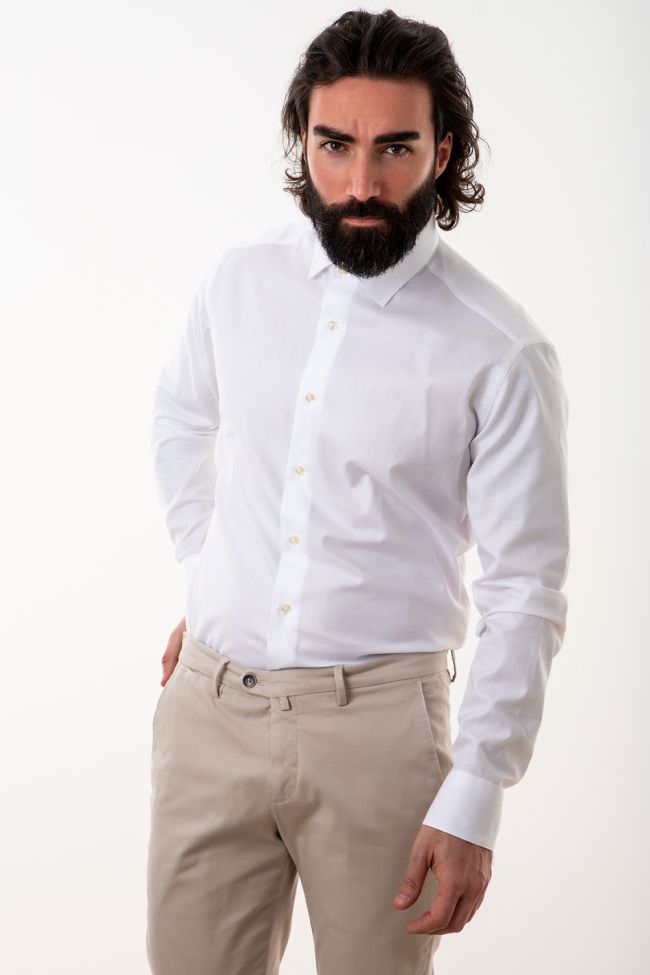 aplomb Hemd Herren Aplomb Slim Einfarbig 100% Baumwolle kragen Französisch Lange Ärmel Begrenzte Freigabe