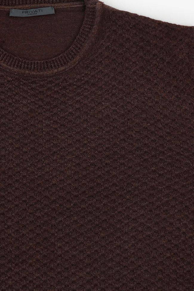 privati firenze Strickwaren Herren Privati Firenze Rundhalsausschnitt Slim Halb Unifarben 100% Wolle Letzter Tag