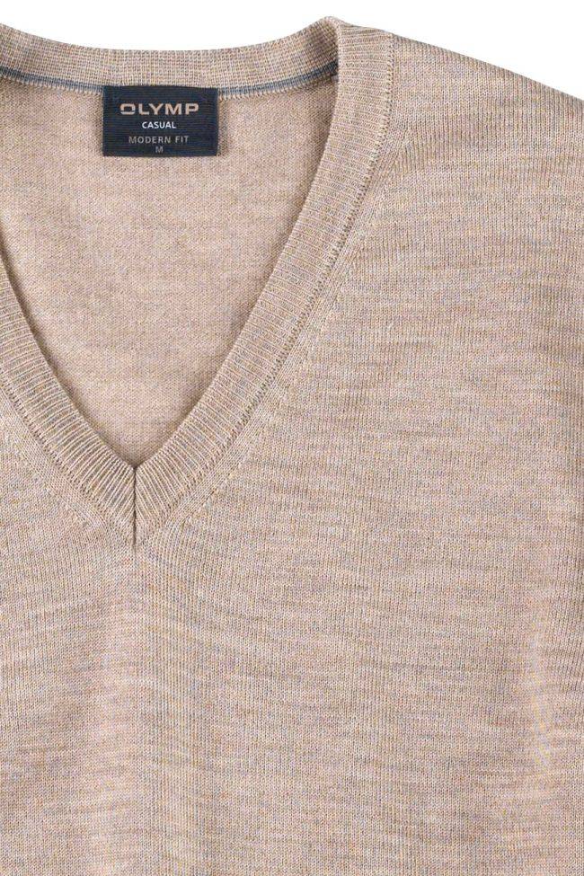 olymp Strickwaren Herren Olymp V-Ausschnitt Slim Einfarbig Bis zu 50% Rabatt