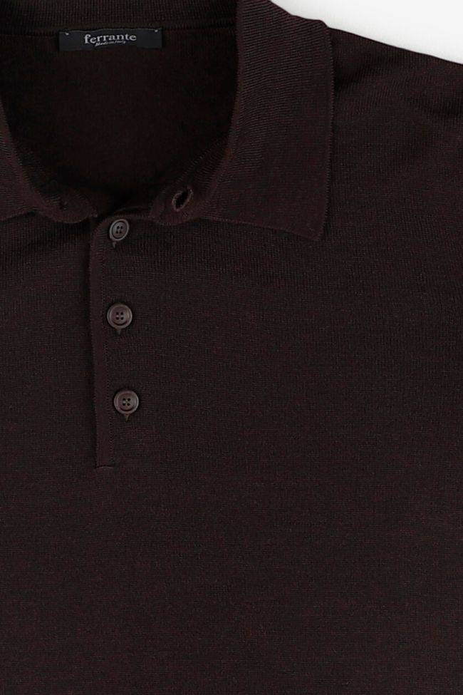 ferrante Strickwaren Herren Ferrante Polokragen Regular Einfarbig 100% Merinowolle Extrafine