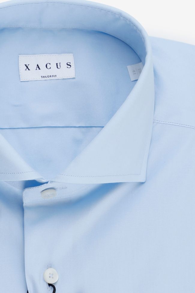 xacus Hemd Herren Xacus Regular Einfarbig 96% Baumwolle 4% elastan kragen Französisch Lange Ärmel Kostenloser Versand