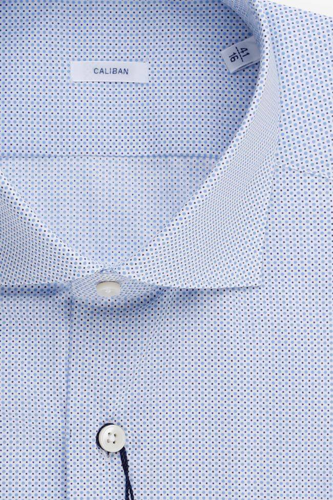 caliban Hemd Herren Caliban Regular Halb Unifarben 100% Baumwolle kragen Französisch Lange Ärmel Sonderangebot