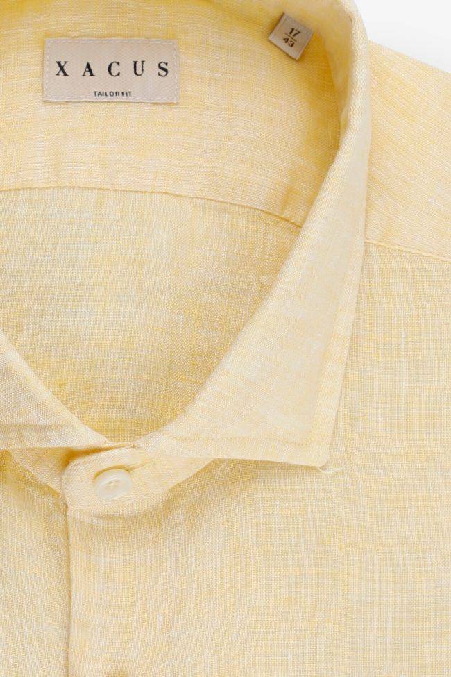 xacus Hemd Herren Xacus Regular Einfarbig 100% Leinen kragen Französisch Lange Ärmel Online Shopping