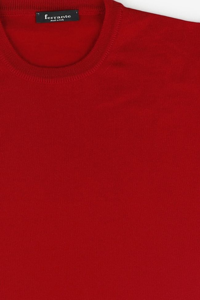 ferrante Strickwaren Herren Ferrante Rundhalsausschnitt Regular Einfarbig 100% Merinowolle Extrafine Top Angebot