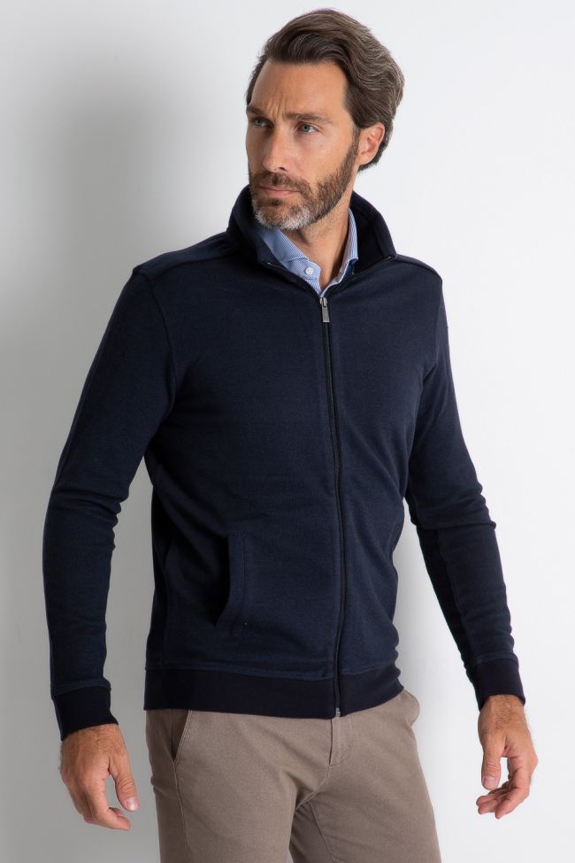 ragman Strickwaren Herren Ragman Reißverschluss Classic Einfarbig 100% winter cotton Online Outlet