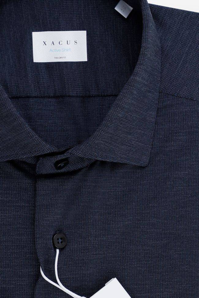 xacus Hemd Herren Xacus Regular Bügelfreie Halb Unifarben 86% poliammide 14% elastan kragen Italienisch Lange Ärmel Heißer Verkauf