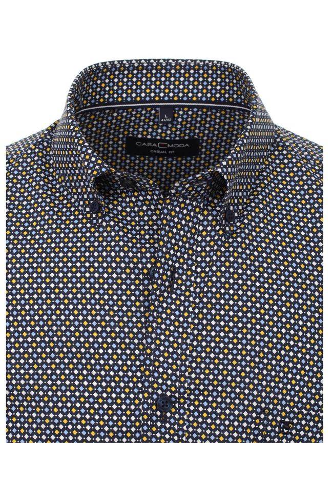 casamoda Hemd Herren Casamoda Classic Muster kragen Button-Down Kurze Ärmel Neueste Mode