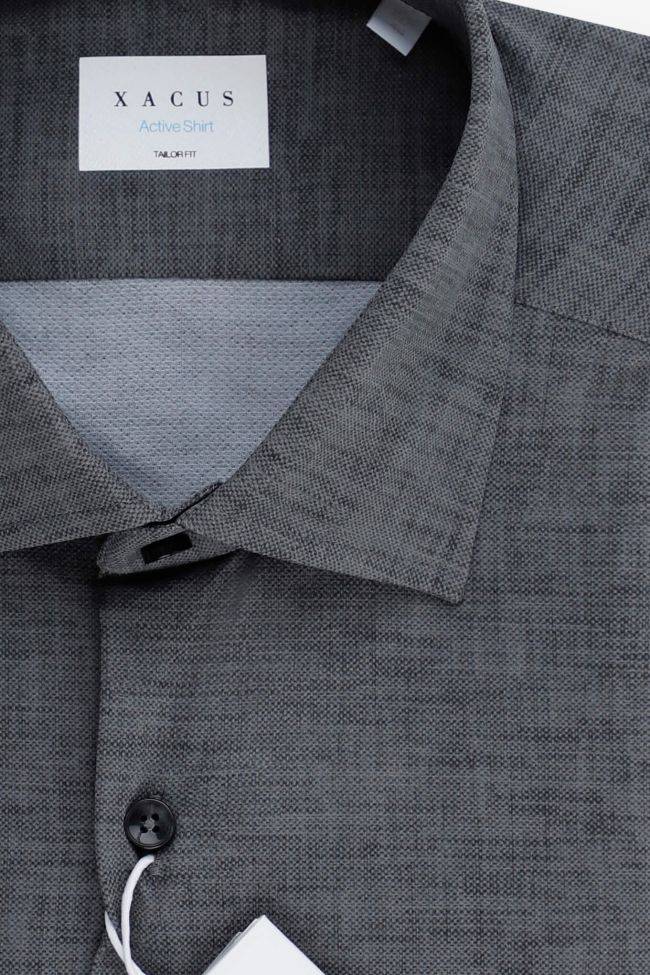 xacus Hemd Herren Xacus Regular Halb Unifarben 86% poliammide 14% elastan kragen Französisch Lange Ärmel Zeitlich begrenztes Angebot