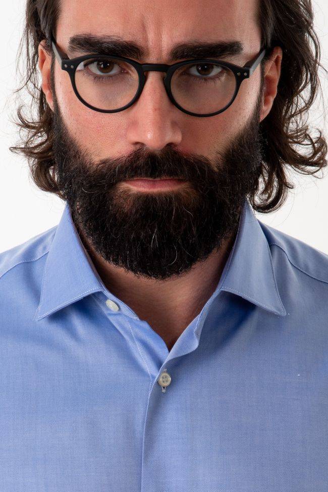 aplomb Hemd Herren Aplomb Slim Einfarbig 100% Baumwolle kragen Französisch Lange Ärmel Exklusive Angebote