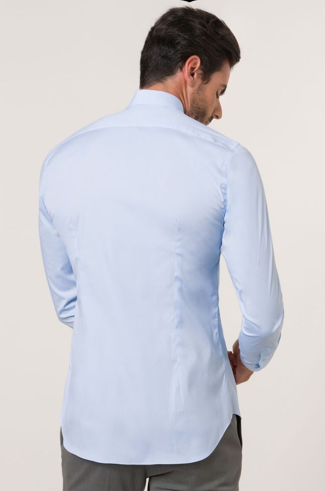 xacus Hemd Herren Xacus Slim Einfarbig 96% Baumwolle 4% elastan kragen Französisch Lange Ärmel Tägliche Deals