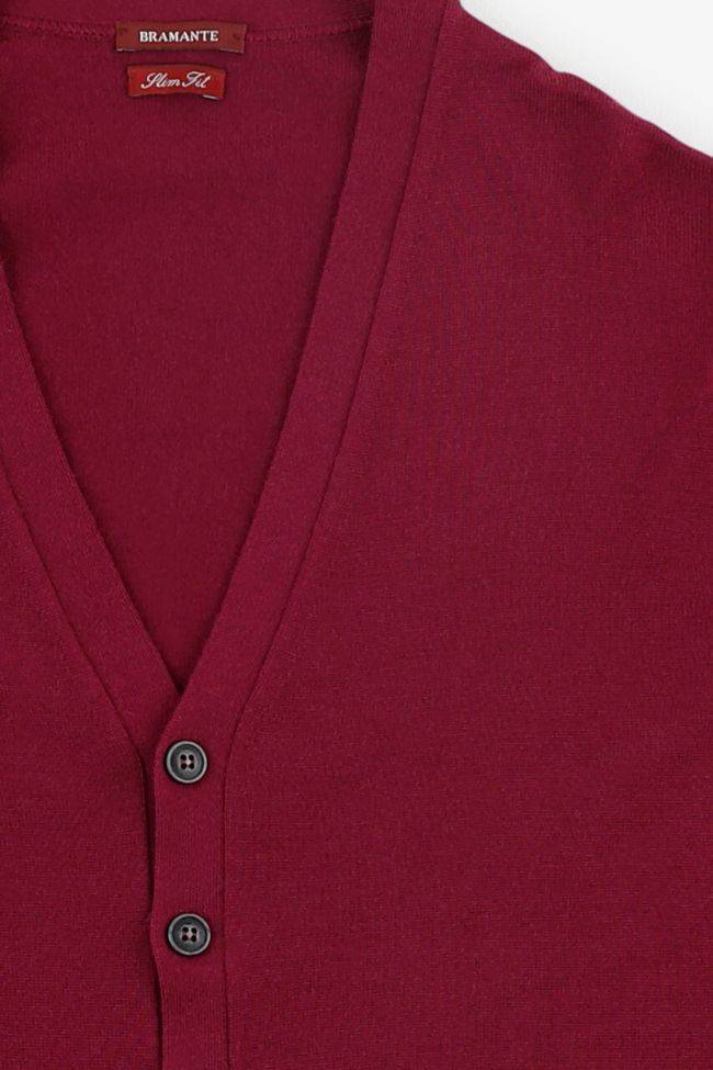 bramante Strickwaren Herren Bramante Cardigan Slim Einfarbig 100% Merinowolle Extrafine Angebote