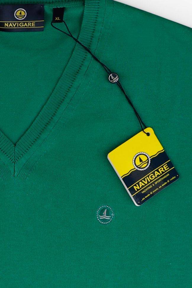 navigare Strickwaren Herren Navigare V-Ausschnitt Slim Einfarbig 100% Baumwolle Hotsell