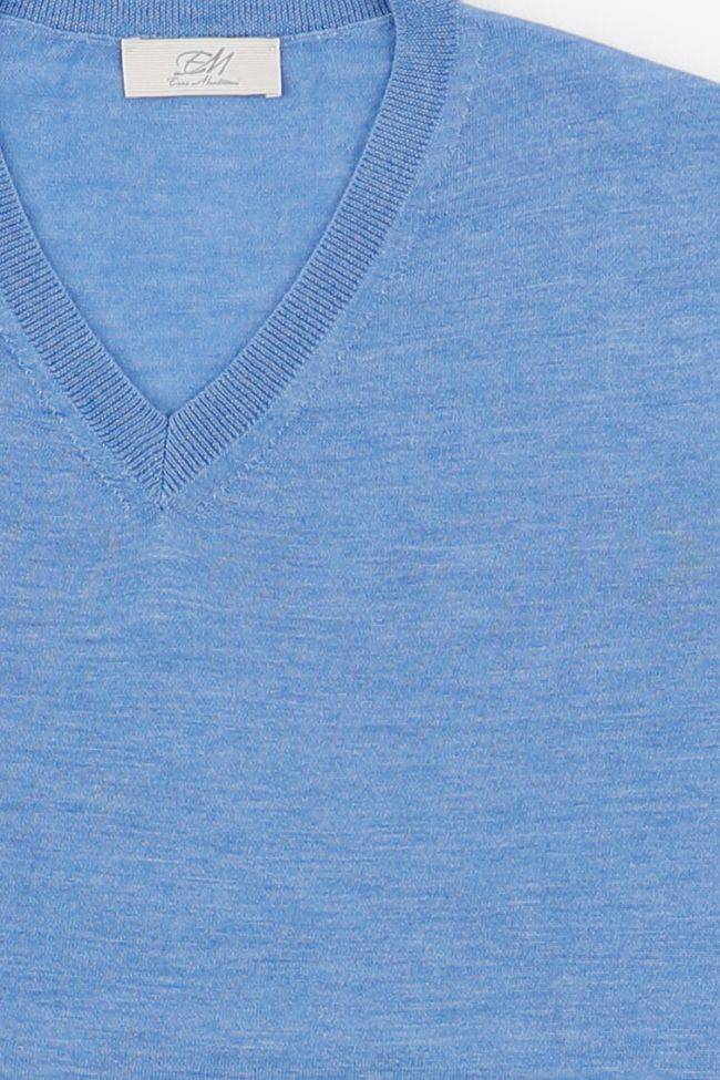enzo mantovani Strickwaren Herren Enzo Mantovani V-Ausschnitt Regular Einfarbig 70% cashmere 30% silk Schlussverkauf