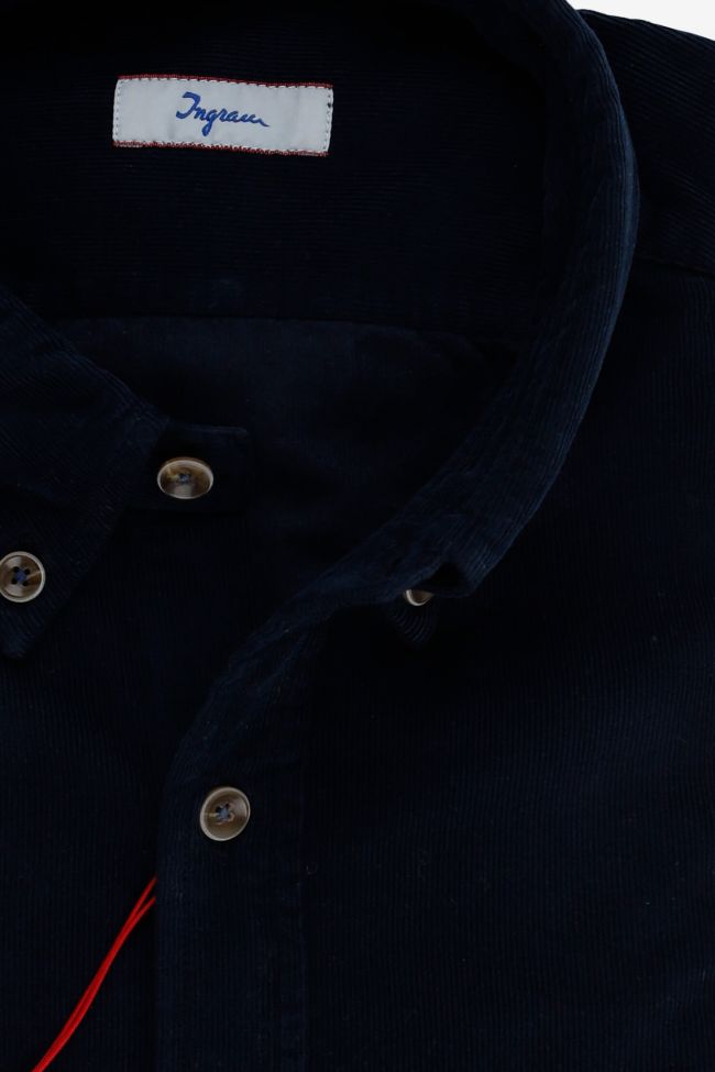 ingram Hemd Herren Ingram Slim Einfarbig 100% Baumwolle kragen Button-Down Lange Ärmel Flash Sale