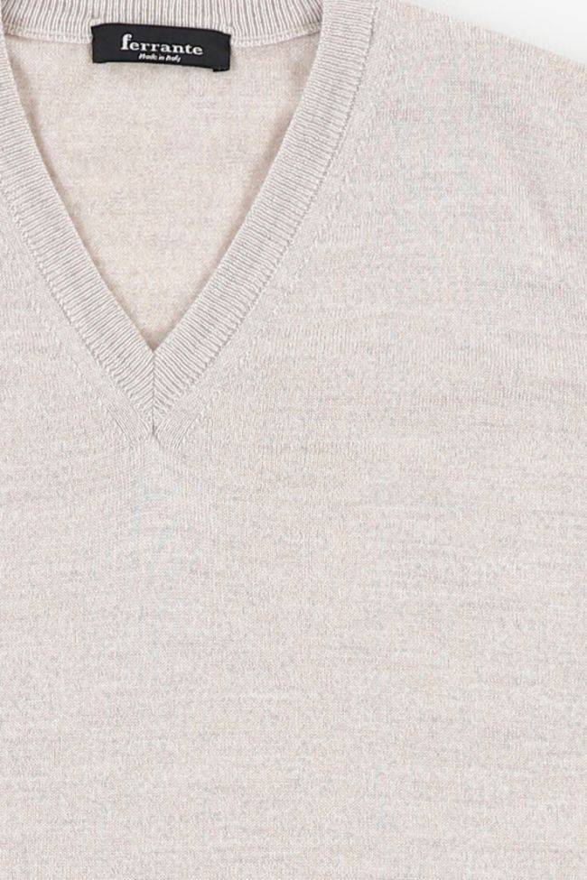 ferrante Strickwaren Herren Ferrante Polokragen Regular Einfarbig 100% Merinowolle Extrafine Weihnachtsangebot