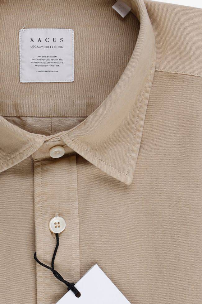 xacus Hemd Herren Xacus Regular Einfarbig 100% Baumwolle kragen Italienisch Lange Ärmel Osterangebot