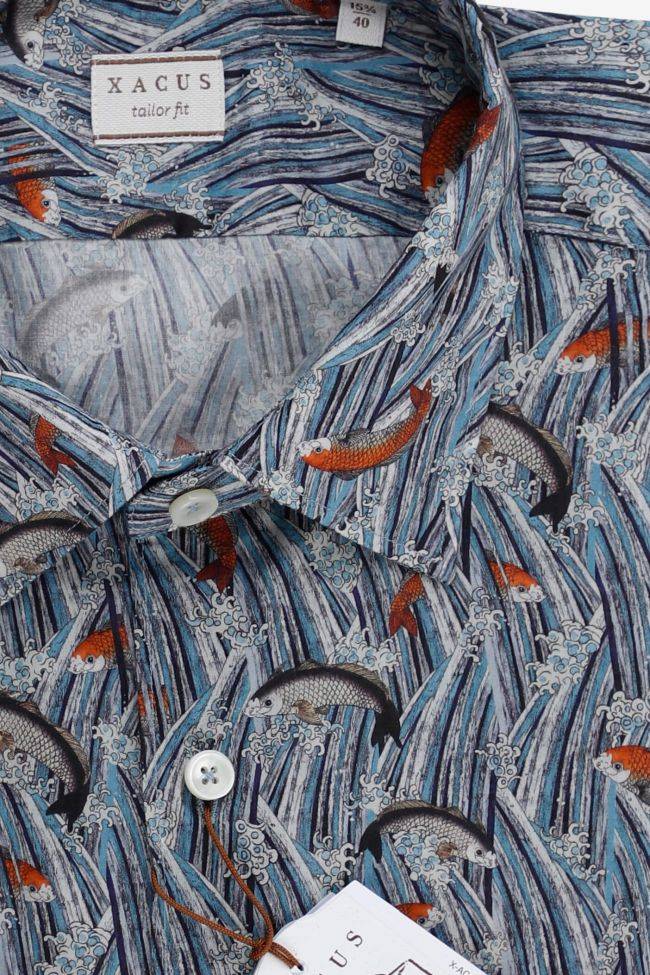 xacus Hemd Herren Xacus Regular Muster 100% Baumwolle kragen Italienisch Lange Ärmel Valentinstagsangebot