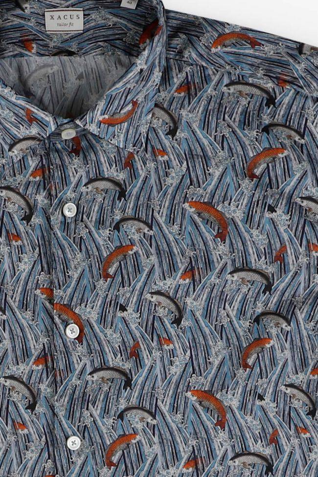 xacus Hemd Herren Xacus Regular Muster 100% Baumwolle kragen Italienisch Lange Ärmel Valentinstagsangebot