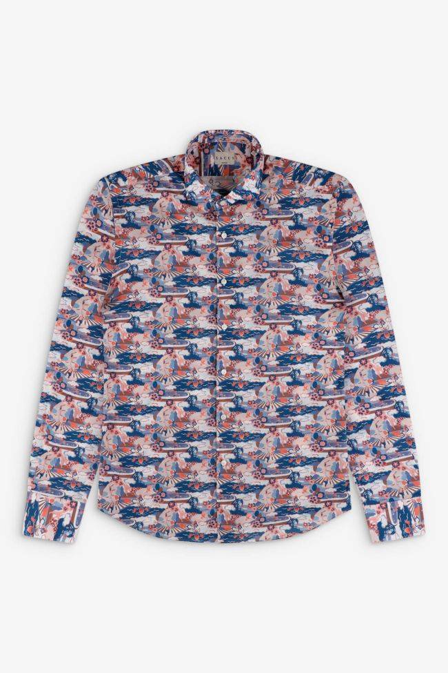 xacus Hemd Herren Xacus Regular Muster 100% Baumwolle gewaschen kragen Französisch Lange Ärmel Jubiläumsangebot