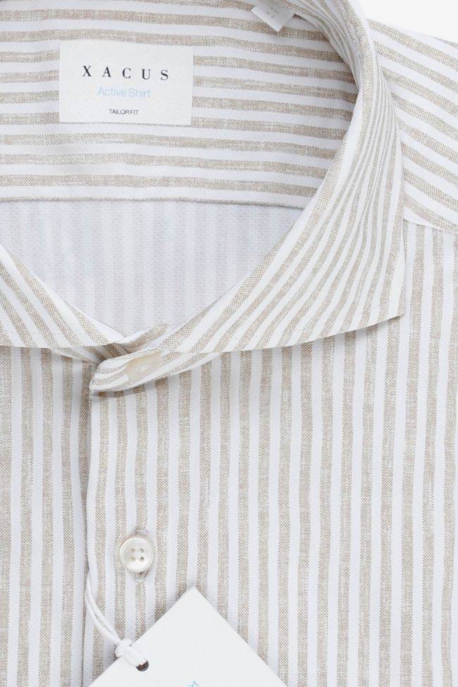 xacus Hemd Herren Xacus Regular Bügelfreie Streifen 86% poliammide 14% elastan kragen Französisch Lange Ärmel Neueste Mode