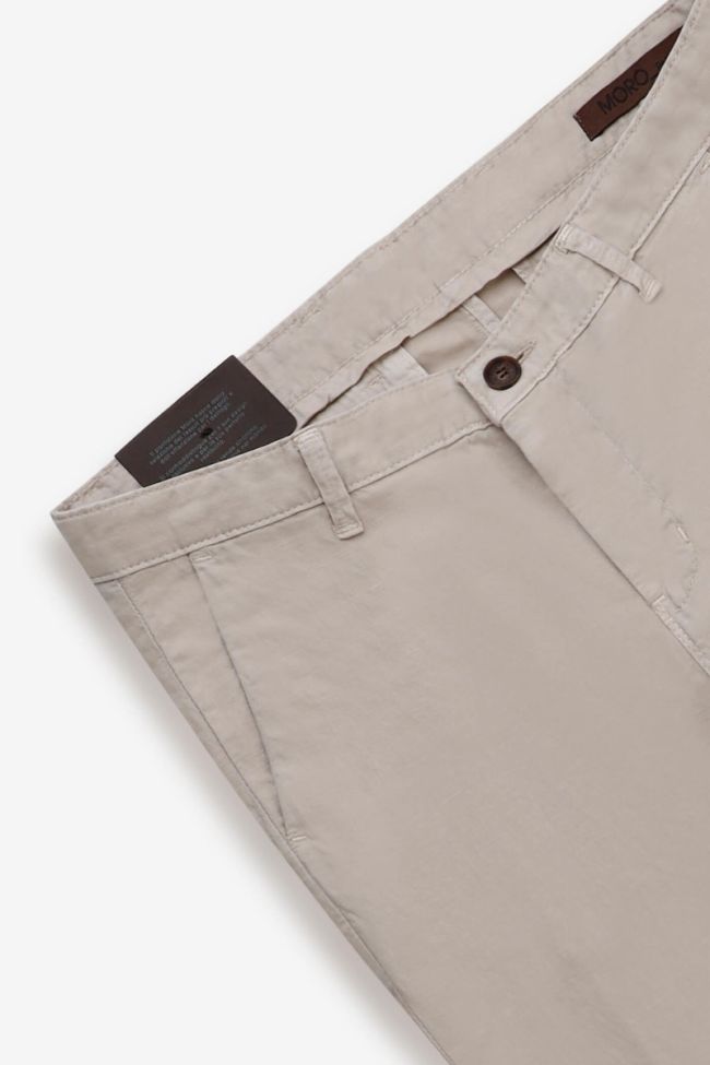 moro Hose Herren Moro Chinos Slim Einfarbig 66% polyester 34%linen Bis zu 50% Rabatt