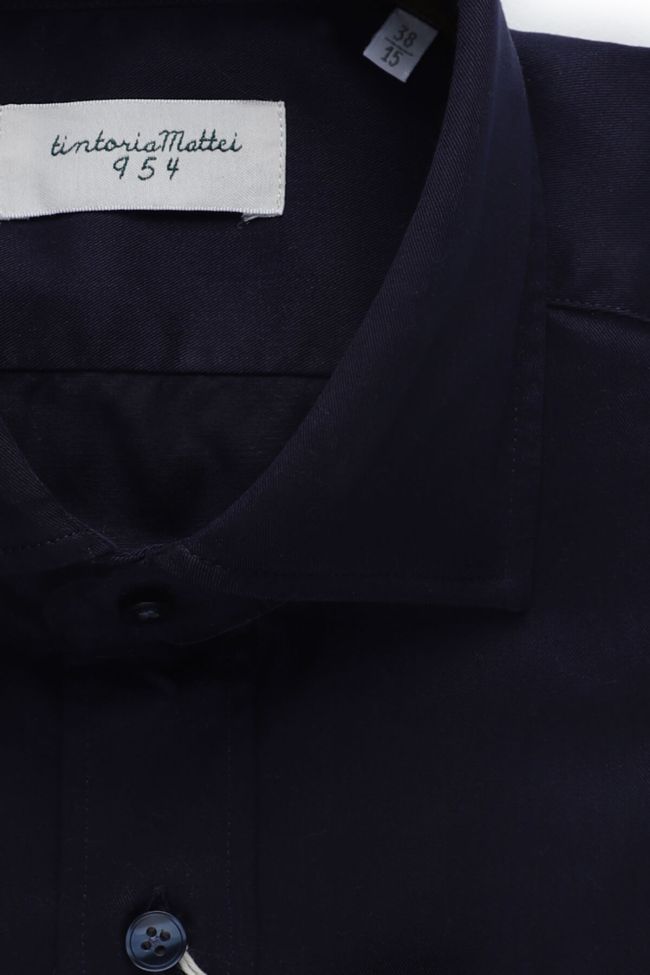 tintoria mattei Hemd Herren Tintoria Mattei Regular Einfarbig 100% Baumwolle kragen Französisch Lange Ärmel Black Friday Preise
