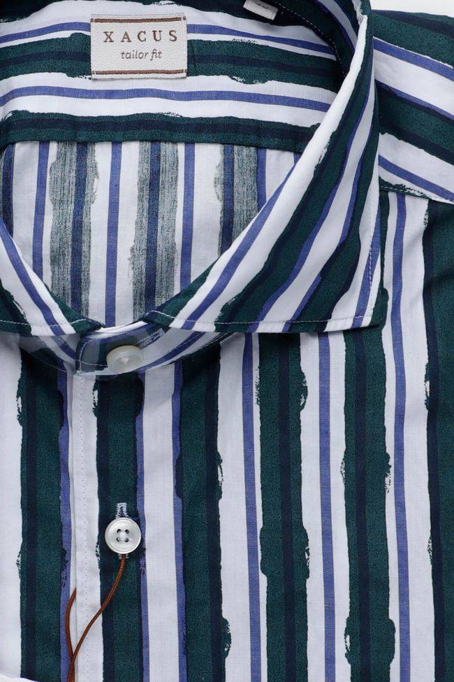 xacus Hemd Herren Xacus Regular Streifen 100% Baumwolle kragen Französisch Lange Ärmel Schlussverkauf