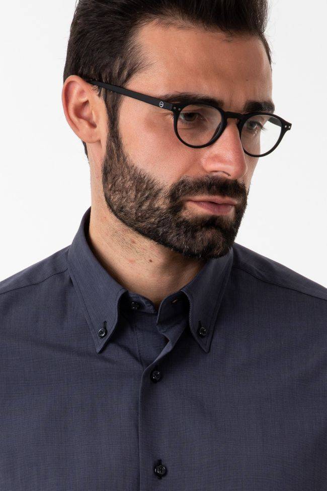 aplomb Hemd Herren Aplomb Regular Einfarbig 100% Baumwolle kragen Button-Down Lange Ärmel Angebote
