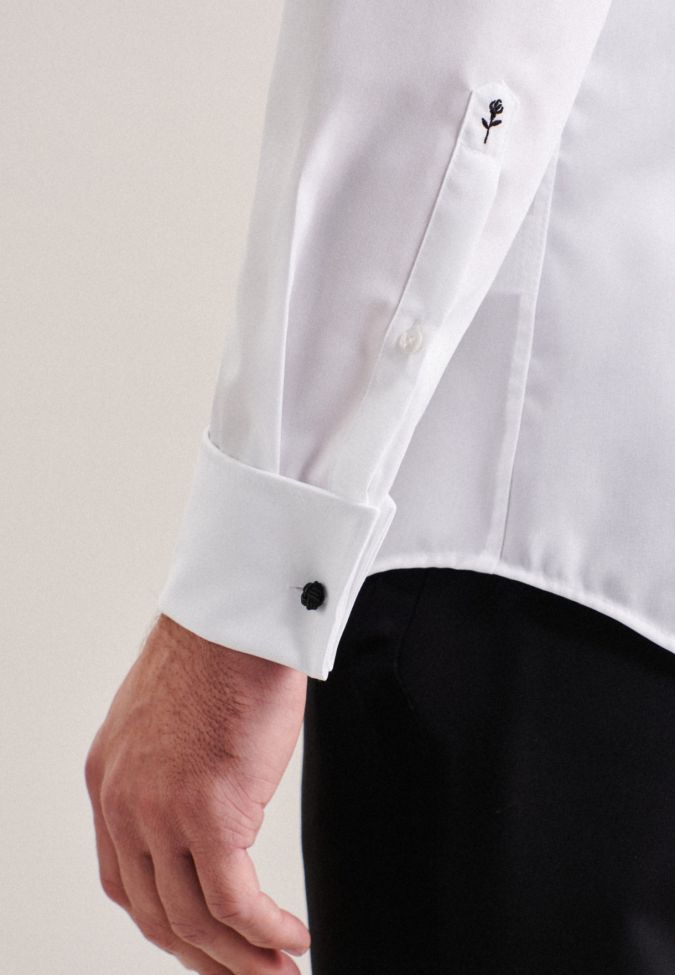 seidensticker Hemd Herren Seidensticker Slim Bügelfreie Einfarbig kragen Italienisch Lange Ärmel Fabrikpreis